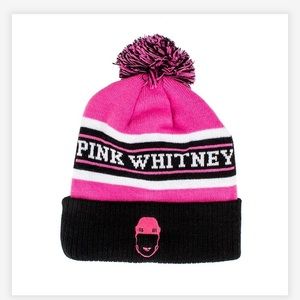 Pink Whitney barstool winter hat beanie NEW
